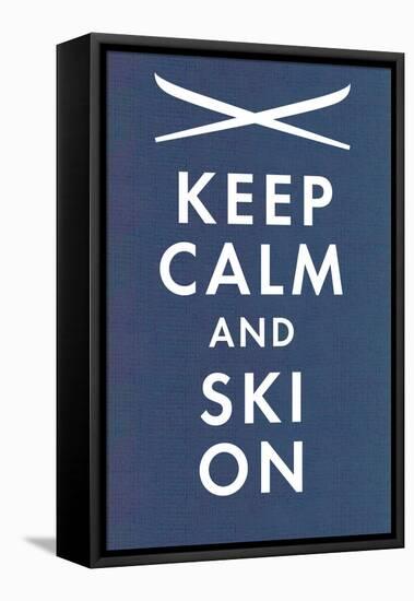 Keep Calm and Ski On-null-Framed Stretched Canvas