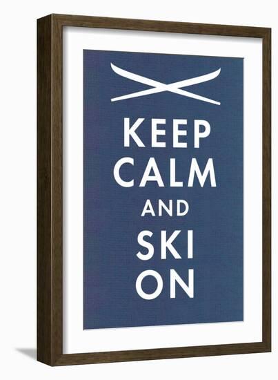 Keep Calm and Ski On-null-Framed Art Print