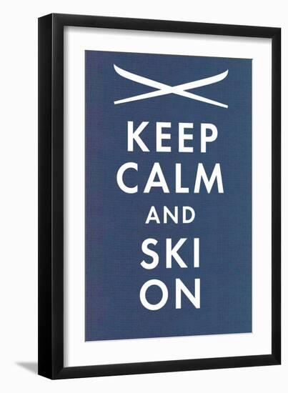 Keep Calm and Ski On-null-Framed Art Print