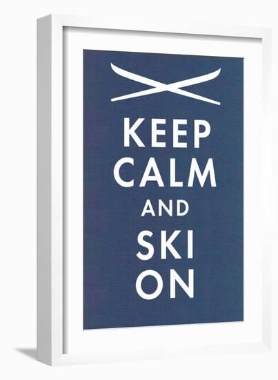 Keep Calm and Ski On-null-Framed Art Print