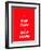 Keep Calm and Slow down Banner-place4design-Framed Art Print