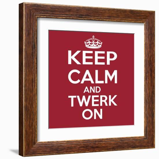 Keep Calm and Twerk On-Andrew S Hunt-Framed Art Print