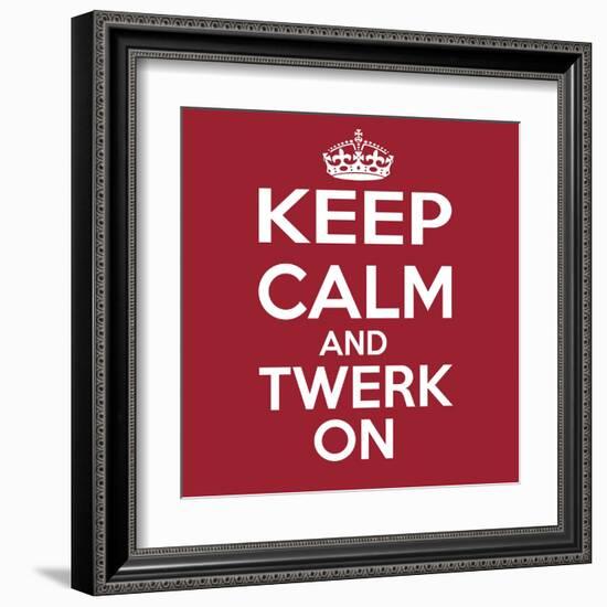 Keep Calm and Twerk On-Andrew S Hunt-Framed Art Print