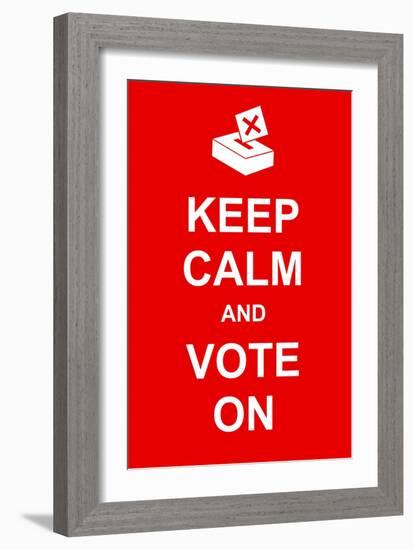 Keep Calm and Vote On-prawny-Framed Premium Giclee Print