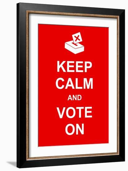 Keep Calm and Vote On-prawny-Framed Premium Giclee Print