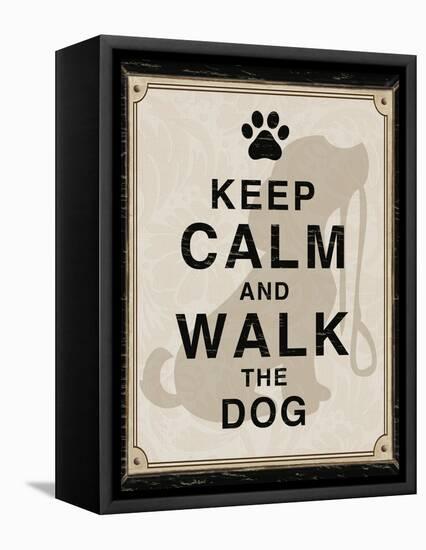 Keep Calm and Walk the Dog-Piper Ballantyne-Framed Stretched Canvas