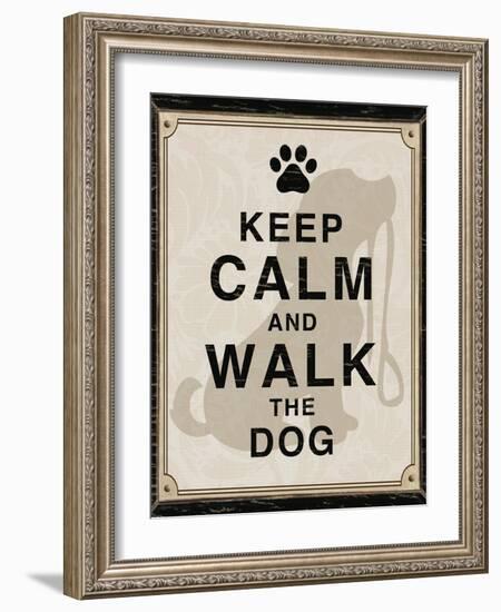 Keep Calm and Walk the Dog-Piper Ballantyne-Framed Art Print