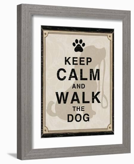 Keep Calm and Walk the Dog-Piper Ballantyne-Framed Art Print