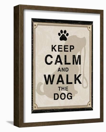 Keep Calm and Walk the Dog-Piper Ballantyne-Framed Art Print