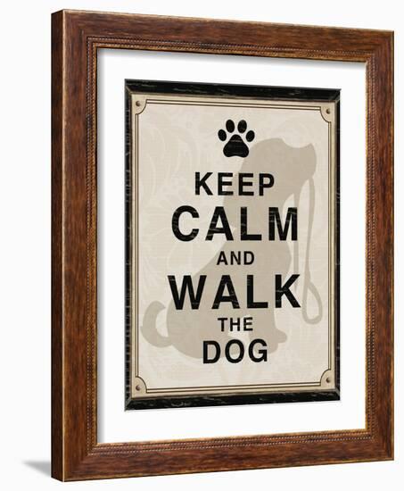 Keep Calm and Walk the Dog-Piper Ballantyne-Framed Art Print