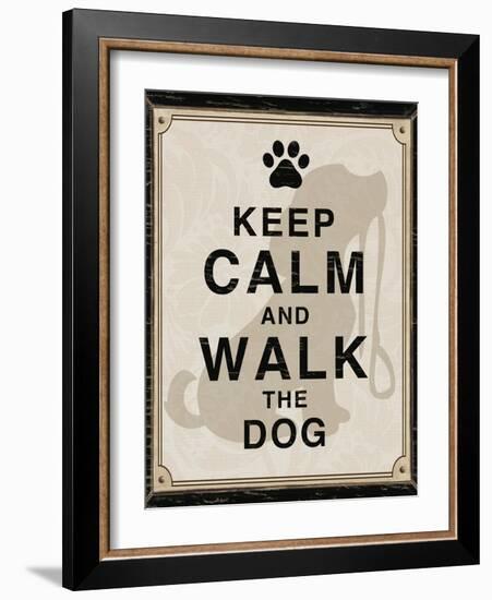 Keep Calm and Walk the Dog-Piper Ballantyne-Framed Art Print