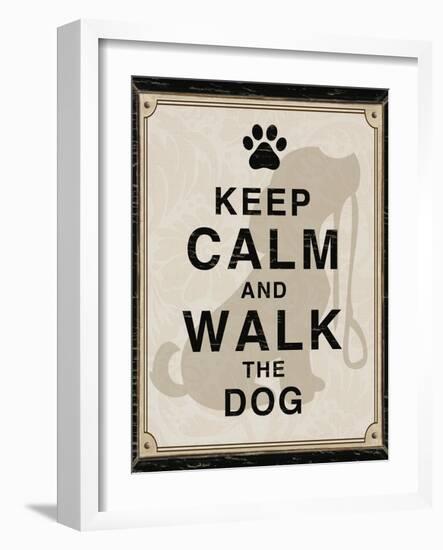 Keep Calm and Walk the Dog-Piper Ballantyne-Framed Art Print