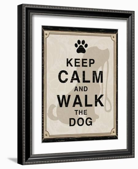 Keep Calm and Walk the Dog-Piper Ballantyne-Framed Art Print