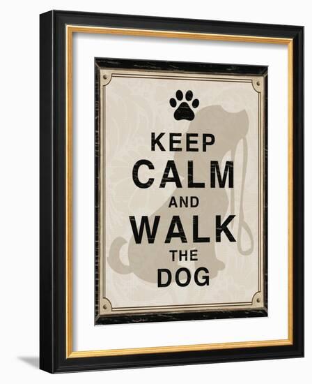 Keep Calm and Walk the Dog-Piper Ballantyne-Framed Art Print