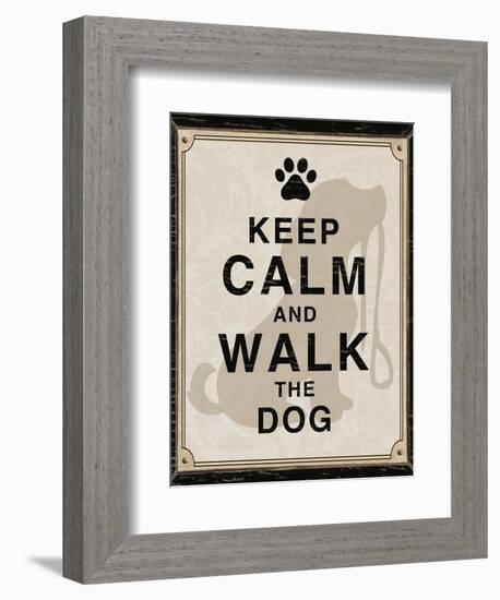 Keep Calm and Walk the Dog-Piper Ballantyne-Framed Premium Giclee Print