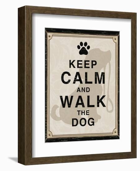 Keep Calm and Walk the Dog-Piper Ballantyne-Framed Premium Giclee Print