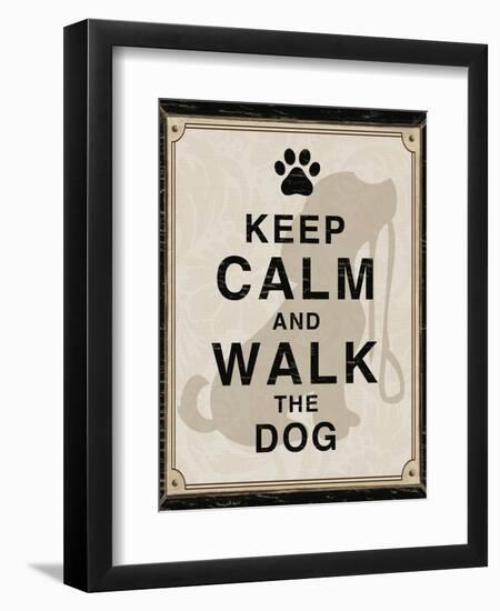 Keep Calm and Walk the Dog-Piper Ballantyne-Framed Premium Giclee Print