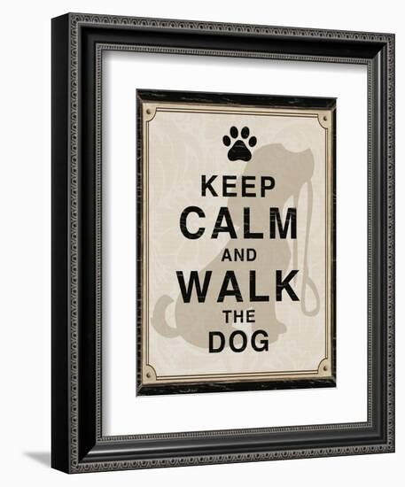 Keep Calm and Walk the Dog-Piper Ballantyne-Framed Premium Giclee Print