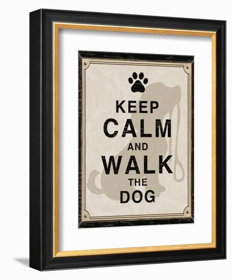 Keep Calm and Walk the Dog-Piper Ballantyne-Framed Premium Giclee Print