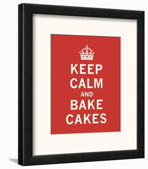 Keep Calm, Bake Cakes-The Vintage Collection-Framed Art Print