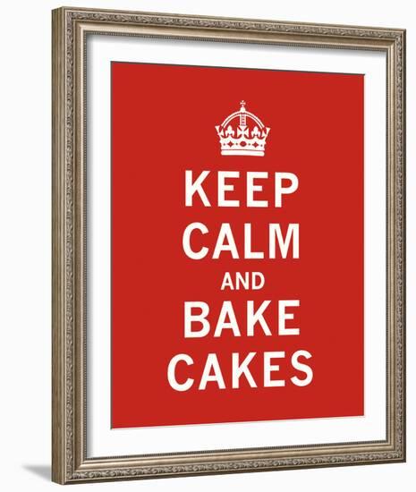 Keep Calm, Bake Cakes-The Vintage Collection-Framed Giclee Print