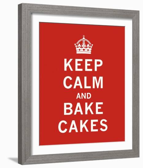 Keep Calm, Bake Cakes-The Vintage Collection-Framed Giclee Print