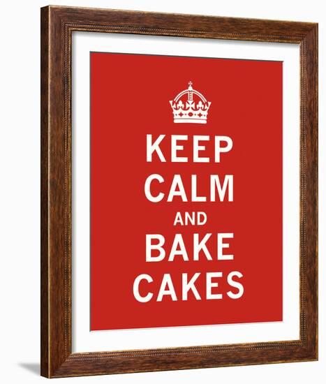 Keep Calm, Bake Cakes-The Vintage Collection-Framed Giclee Print