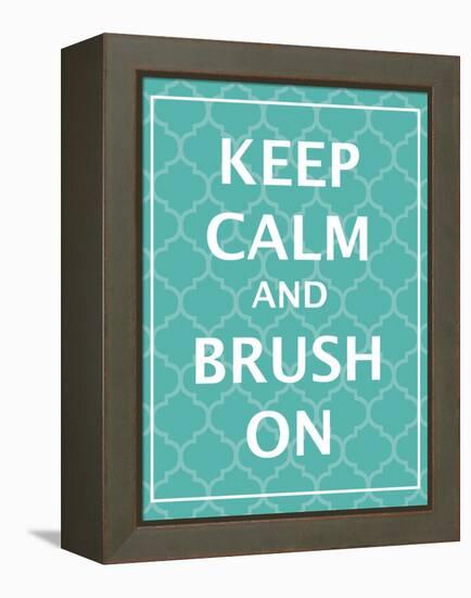 Keep Calm & Brush-N. Harbick-Framed Stretched Canvas