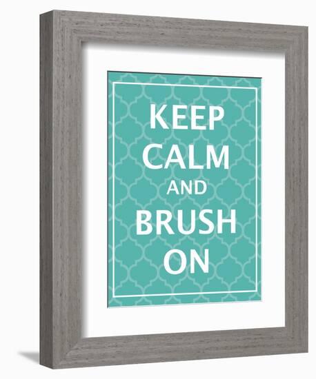 Keep Calm & Brush-N. Harbick-Framed Premium Giclee Print