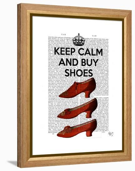 Keep Calm Buy Shoes-Fab Funky-Framed Stretched Canvas