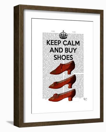 Keep Calm Buy Shoes-Fab Funky-Framed Premium Giclee Print