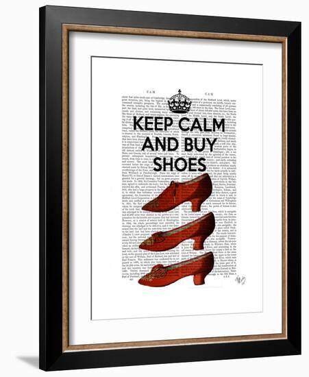 Keep Calm Buy Shoes-Fab Funky-Framed Premium Giclee Print