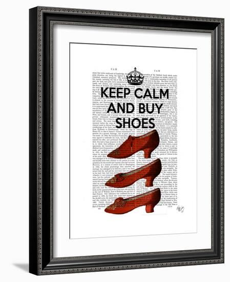 Keep Calm Buy Shoes-Fab Funky-Framed Premium Giclee Print