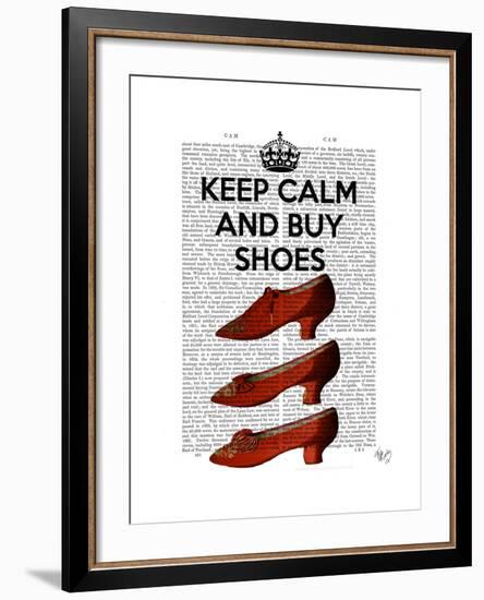 Keep Calm Buy Shoes-Fab Funky-Framed Art Print