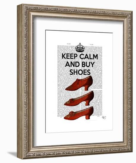 Keep Calm Buy Shoes-Fab Funky-Framed Art Print