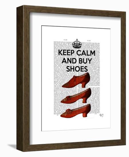 Keep Calm Buy Shoes-Fab Funky-Framed Art Print