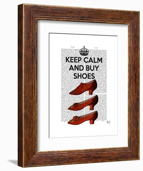 Keep Calm Buy Shoes-Fab Funky-Framed Art Print