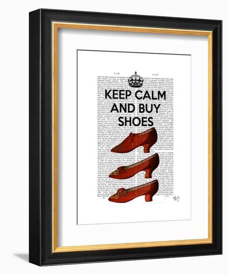 Keep Calm Buy Shoes-Fab Funky-Framed Art Print