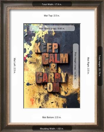 Keep Calm Carry On Old Type Art Print By Art Com