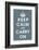 Keep Calm (charcoal)-null-Framed Giclee Print