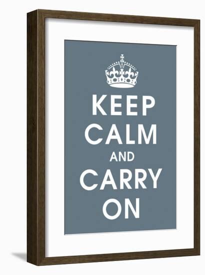 Keep Calm (charcoal)-null-Framed Giclee Print