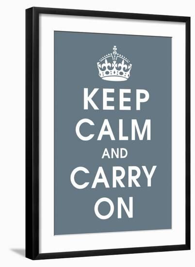 Keep Calm (charcoal)-null-Framed Giclee Print