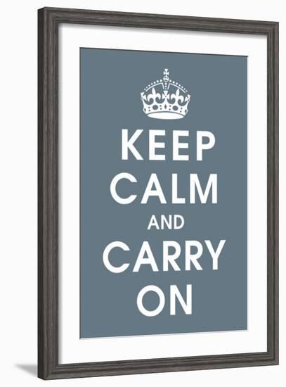 Keep Calm (charcoal)-null-Framed Giclee Print