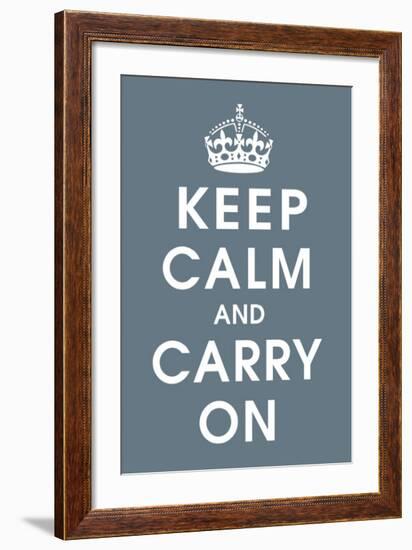 Keep Calm (charcoal)-null-Framed Giclee Print