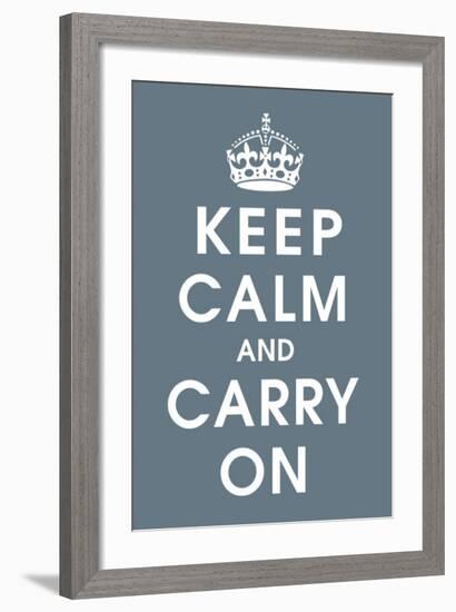 Keep Calm (charcoal)-null-Framed Giclee Print