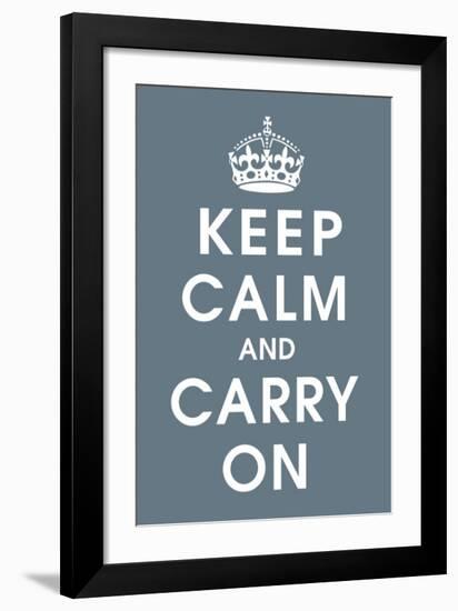 Keep Calm (charcoal)-null-Framed Giclee Print