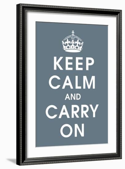 Keep Calm (charcoal)-null-Framed Giclee Print