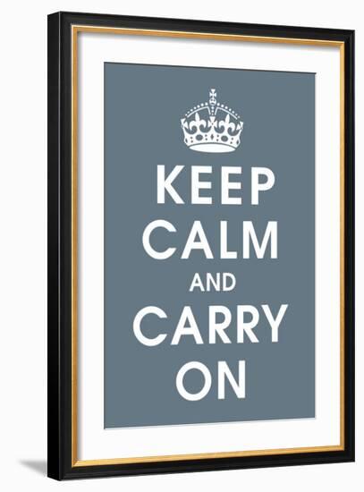 Keep Calm (charcoal)-null-Framed Giclee Print