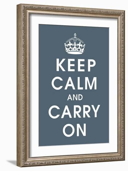 Keep Calm (charcoal)-null-Framed Art Print