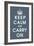 Keep Calm (charcoal)-null-Framed Art Print